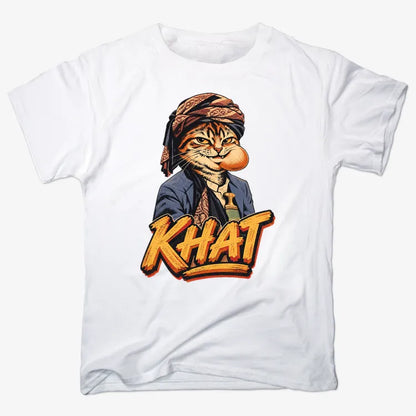 Yemeni Khat Cat-Unisex Heavyweight T-Shirt-White