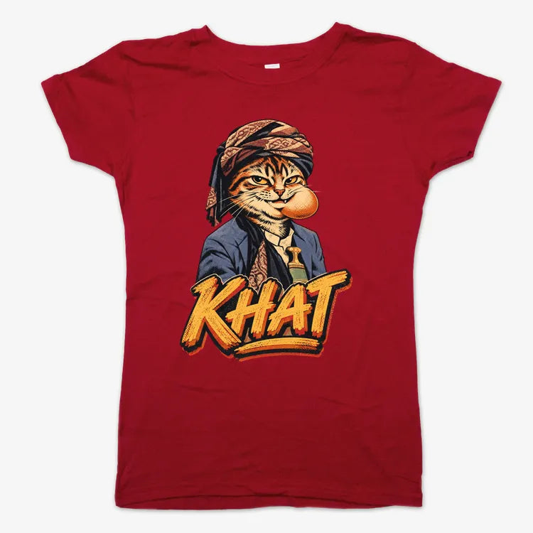 Yemeni Khat Cat-Women's T-Shirt-Deep Red