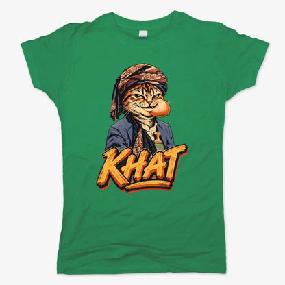 Yemeni Khat Cat-Women's T-Shirt-Lucky Green