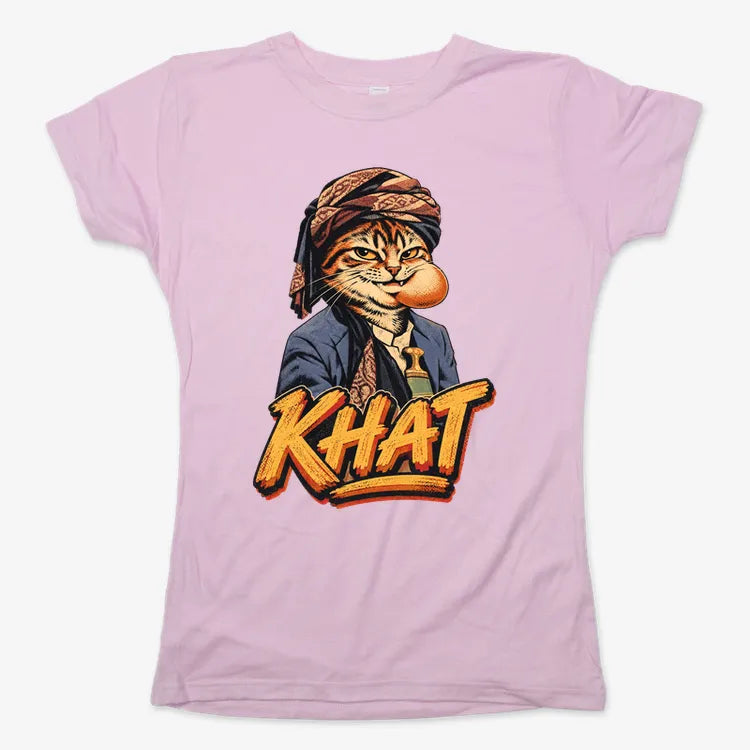 Yemeni Khat Cat-Women's T-Shirt-Soft Pink