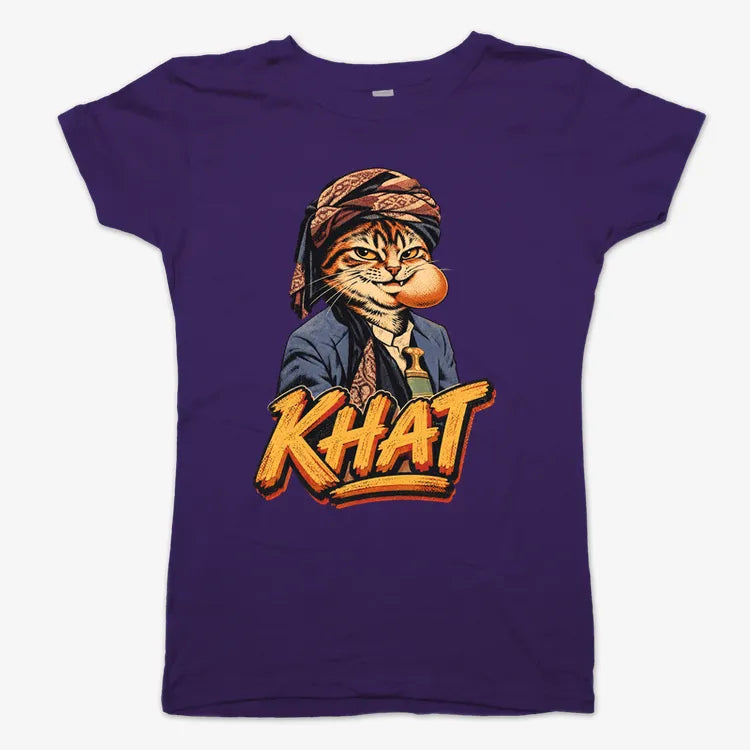 Yemeni Khat Cat-Women's T-Shirt-Violet