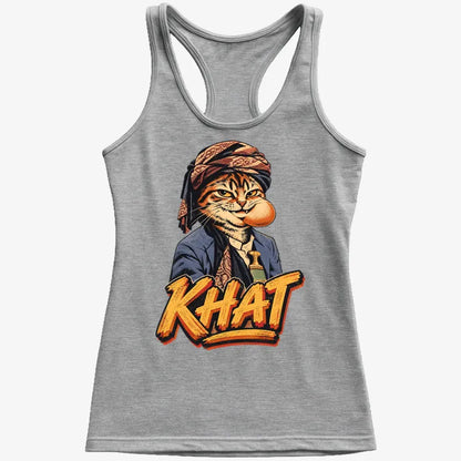 Yemeni Khat Cat-Women's Tank Top-Gray Granite