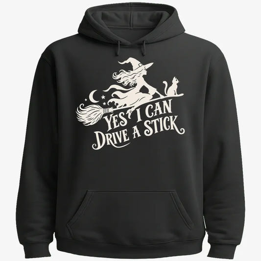 Yes I Can Drive A Stick-Hoodie-Black
