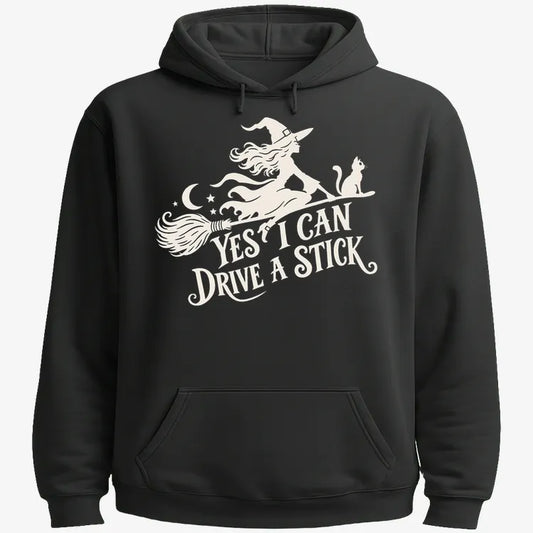 Yes I Can Drive A Stick-Hoodie-Black