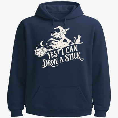 Yes I Can Drive A Stick-Hoodie-Navy Blue