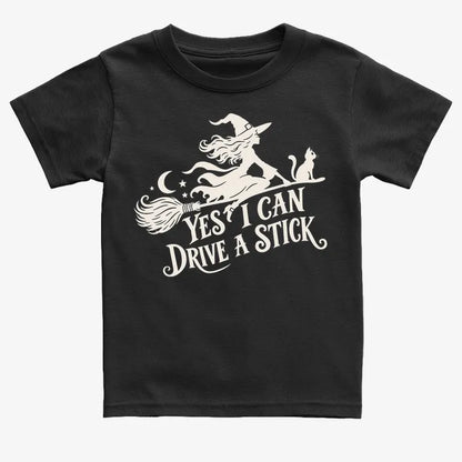 Yes I Can Drive A Stick-Kids T-Shirt-Black