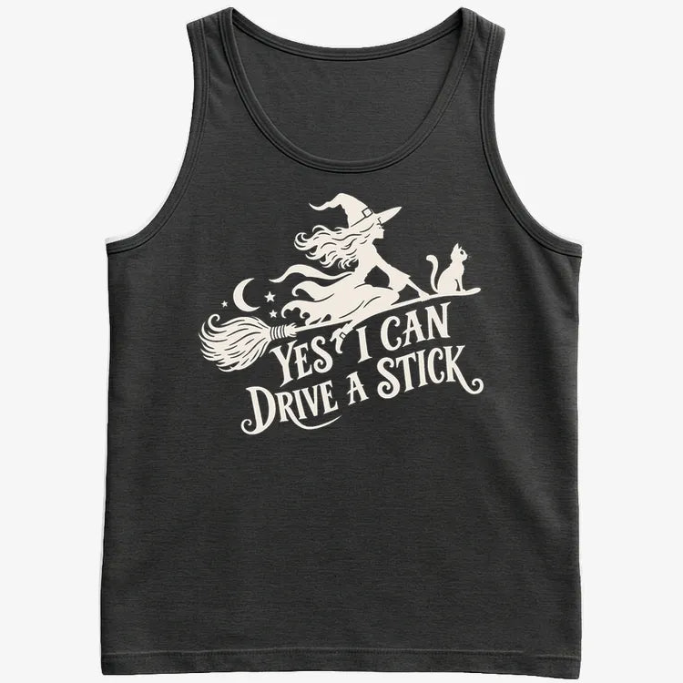 Yes I Can Drive A Stick-Men's Tank Top-Black