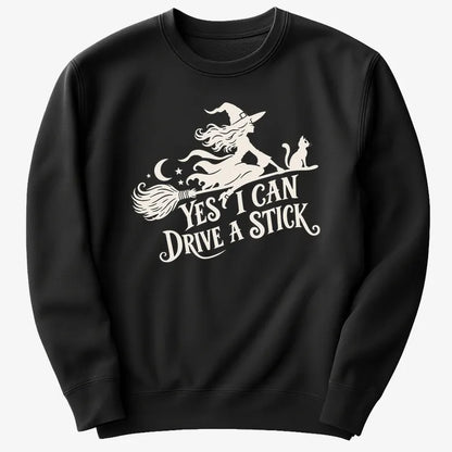 Yes I Can Drive A Stick-Sweatshirt-Black
