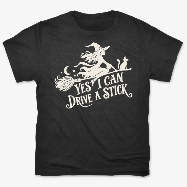 Yes I Can Drive A Stick-Unisex Heavyweight T-Shirt-Black
