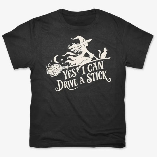 Yes I Can Drive A Stick-Unisex Heavyweight T-Shirt-Black