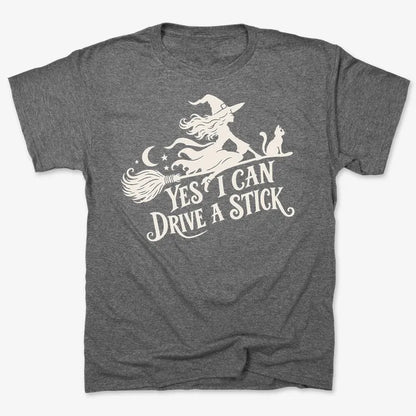Yes I Can Drive A Stick-Unisex Heavyweight T-Shirt-Charcoal Heather
