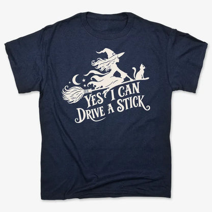 Yes I Can Drive A Stick-Unisex Heavyweight T-Shirt-Navy Blue