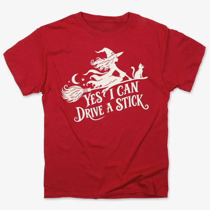 Yes I Can Drive A Stick-Unisex Heavyweight T-Shirt-Red