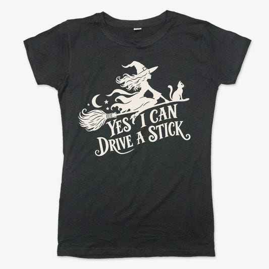 Yes I Can Drive A Stick-Women's T-Shirt-Midnight