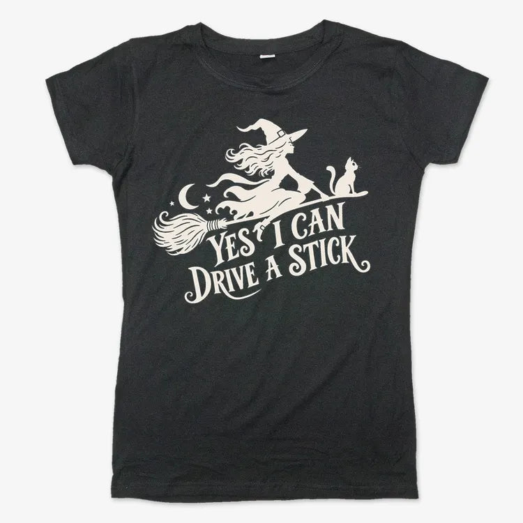 Yes I Can Drive A Stick-Women's T-Shirt-Midnight