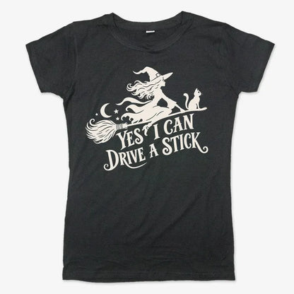 Yes I Can Drive A Stick-Women's T-Shirt-Midnight