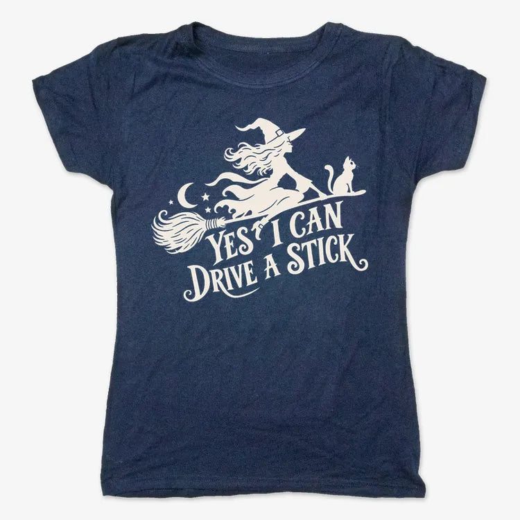 Yes I Can Drive A Stick-Women's T-Shirt-True Navy