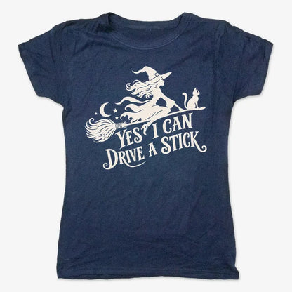 Yes I Can Drive A Stick-Women's T-Shirt-True Navy