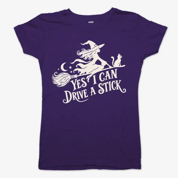 Yes I Can Drive A Stick-Women's T-Shirt-Violet