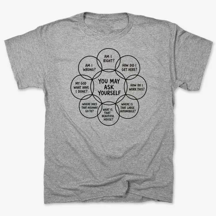You May Ask Yourself-Men's T-Shirt-Gray Heather