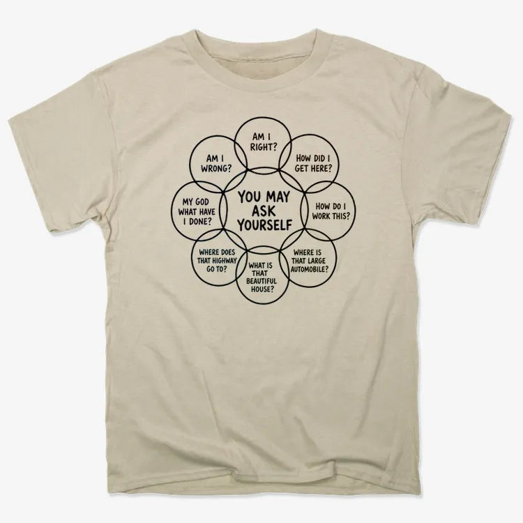You May Ask Yourself-Men's T-Shirt-Sand
