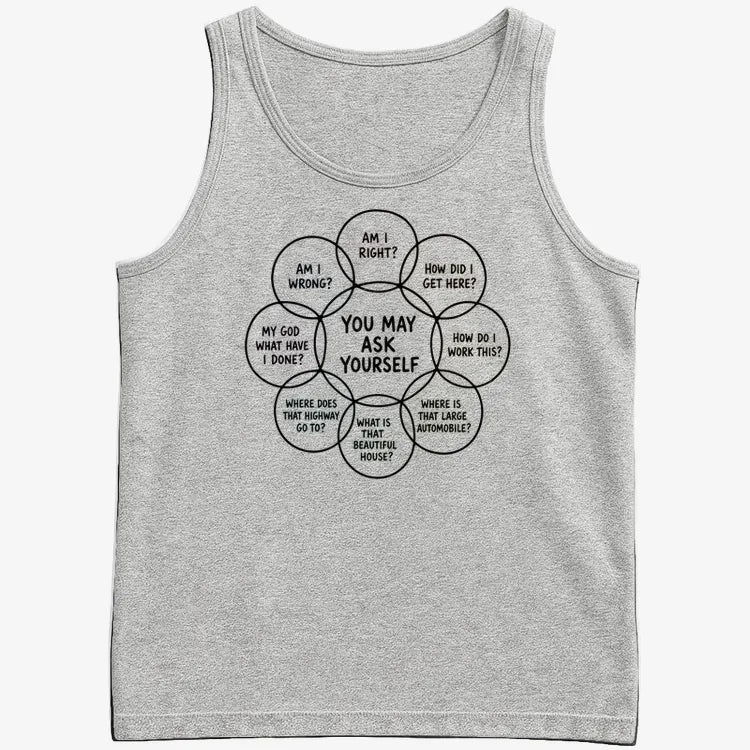 You May Ask Yourself-Men's Tank Top-Gray Heather