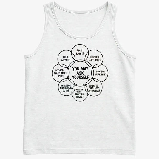 You May Ask Yourself-Men's Tank Top-White