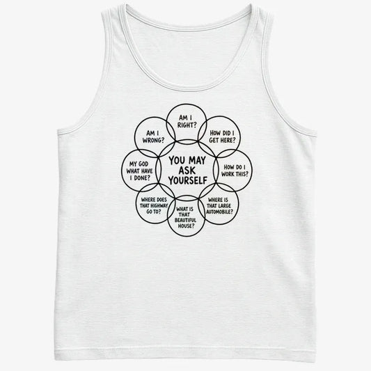 You May Ask Yourself-Men's Tank Top-White