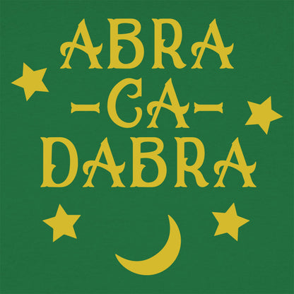 Abracadabra Magic Word with Stars and Moon