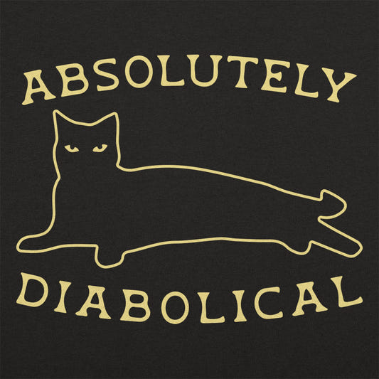 Absolutely Diabolical - Sneaky Black Cat Outline graphic tee design