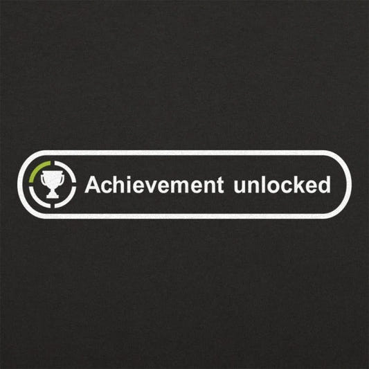 Achievement Unlocked Video Game Trophy Icon graphic tee design