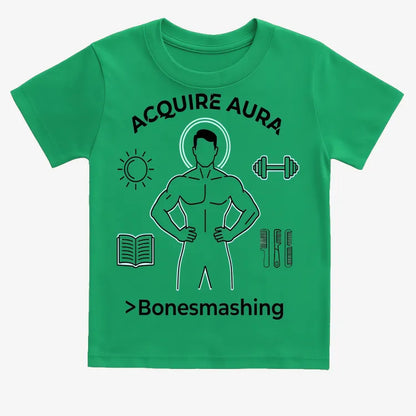 Aura of Strength Fitness Tee-Kids T-Shirt-Green