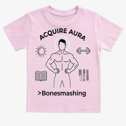 Aura of Strength Fitness Tee-Kids T-Shirt-Pink