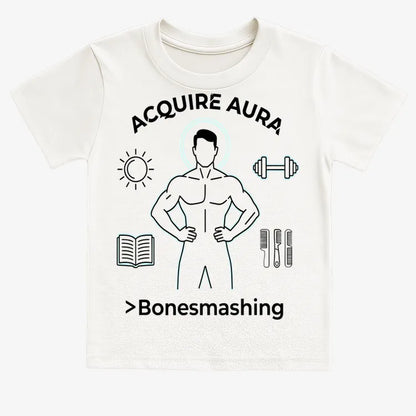 Aura of Strength Fitness Tee-Kids T-Shirt-White