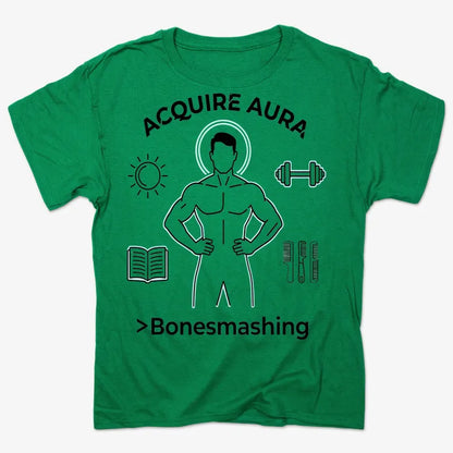 Aura of Strength Fitness Tee-Men's T-Shirt-Kelly Green Heather