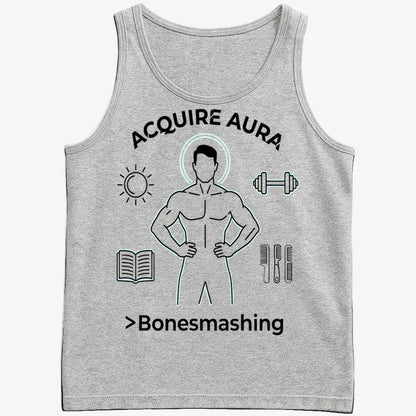 Aura of Strength Fitness Tee-Men's Tank Top-Gray Heather