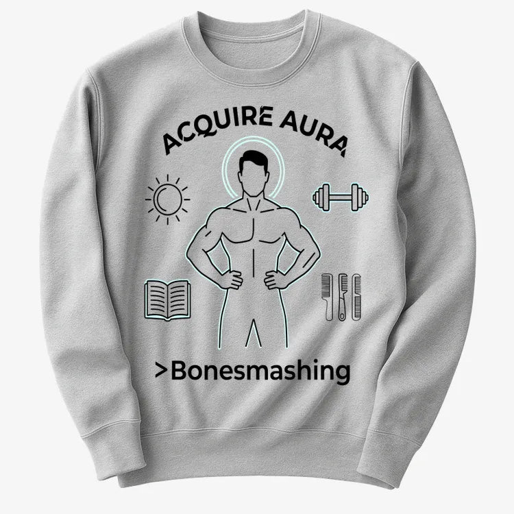 Aura of Strength Fitness Tee-Sweater-Gray Heather