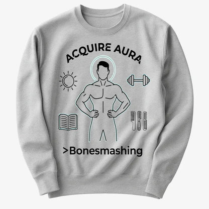 Aura of Strength Fitness Tee-Sweater-Gray Heather