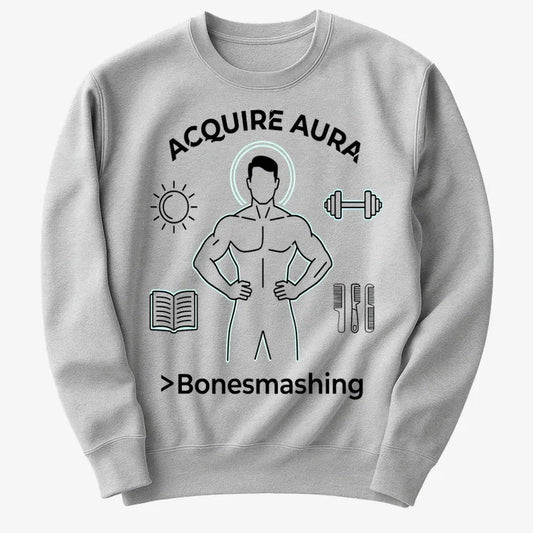 Aura of Strength Fitness Tee-Sweater-Gray Heather