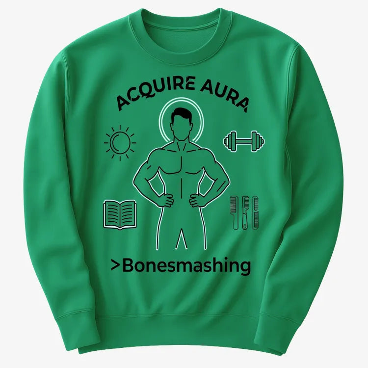 Aura of Strength Fitness Tee-Sweater-Green