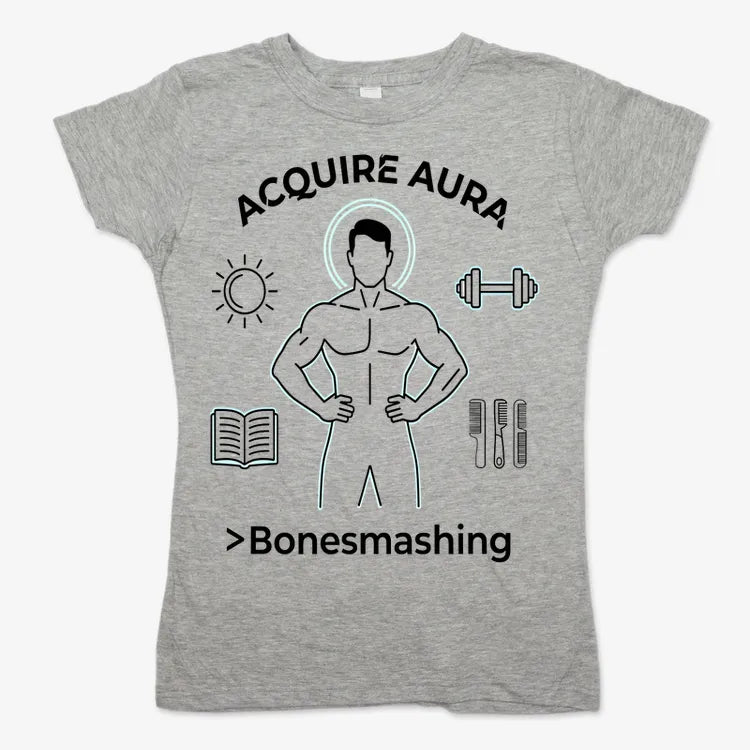 Aura of Strength Fitness Tee-Women's T-Shirt-Gray Granite