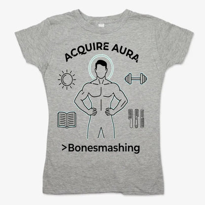 Aura of Strength Fitness Tee-Women's T-Shirt-Gray Granite