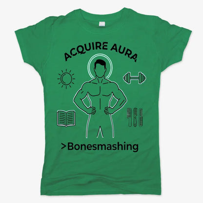 Aura of Strength Fitness Tee-Women's T-Shirt-Lucky Green