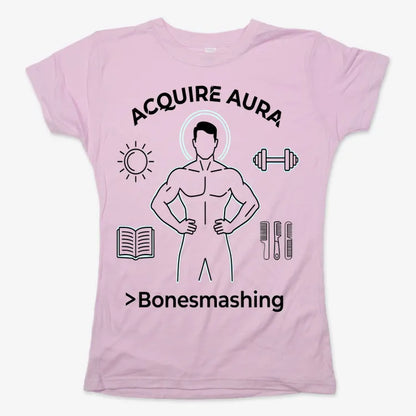 Aura of Strength Fitness Tee-Women's T-Shirt-Soft Pink
