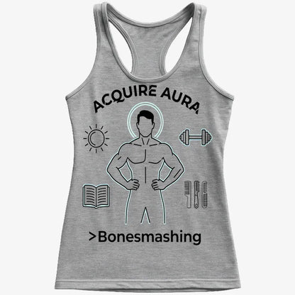 Aura of Strength Fitness Tee-Women's Tank Top-Gray Granite