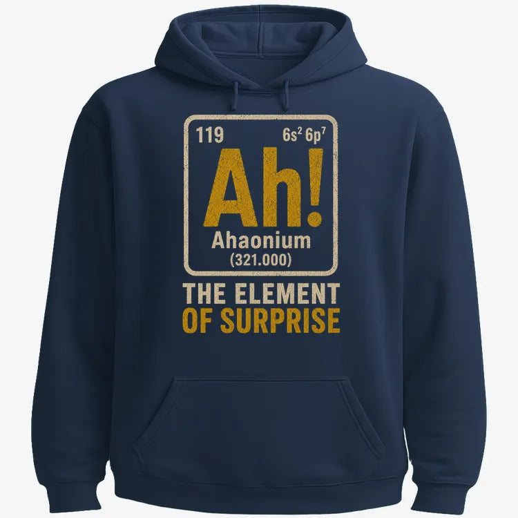Ah! The Element of Surprise-Hoodie-Navy Blue