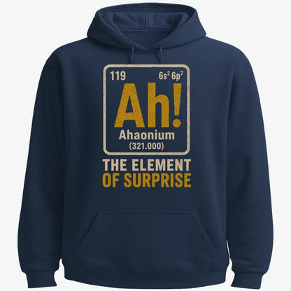 Ah! The Element of Surprise-Hoodie-Navy Blue