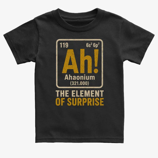 Ah! The Element of Surprise-Kids T-Shirt-Black