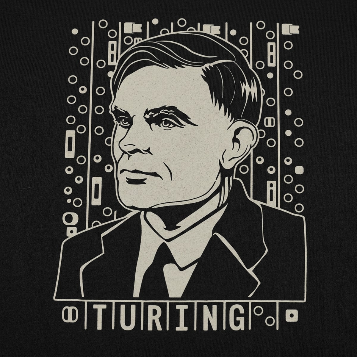 Alan Turing Tribute Portrait detail