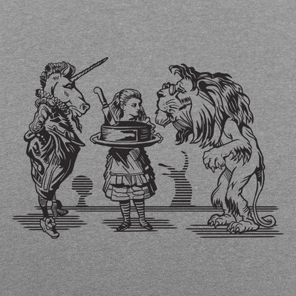 Alice And Unicorn With Lion